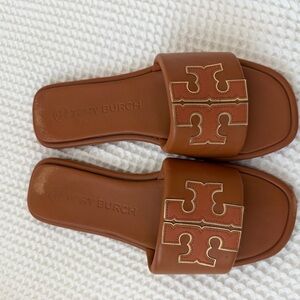 Tory Burch Tan Slide Sandals